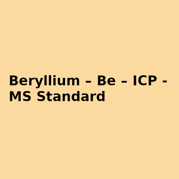 Beryllium - Be - ICP-MS Standard | ISC Science